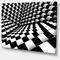 Designart - Optical Black and White Pattern - Abstract Canvas Art Print
